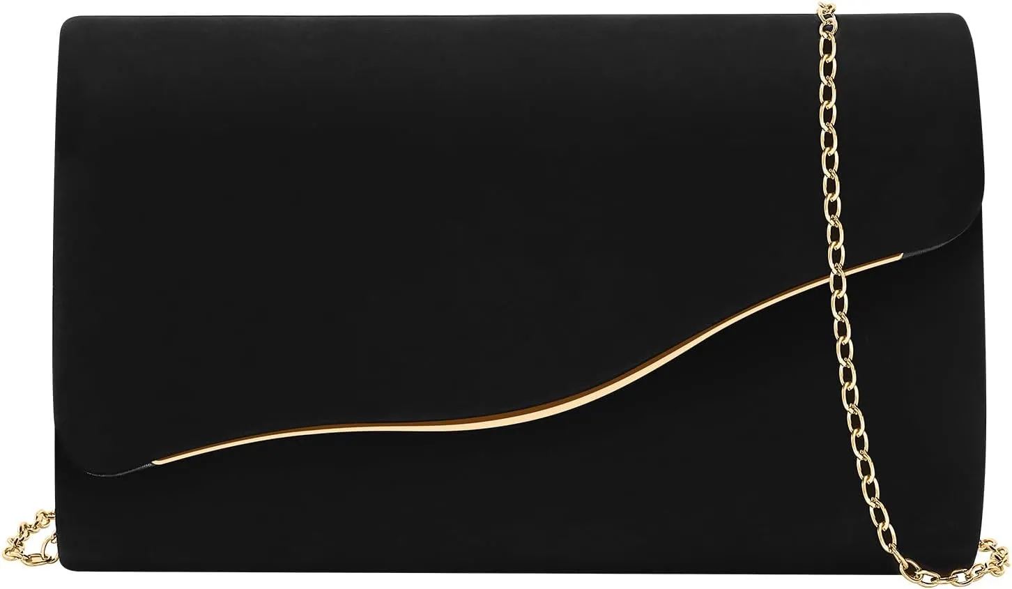Clutch Purses for Women Evening Bag Faux Suede Formal Party Wedding Cocktail Prom