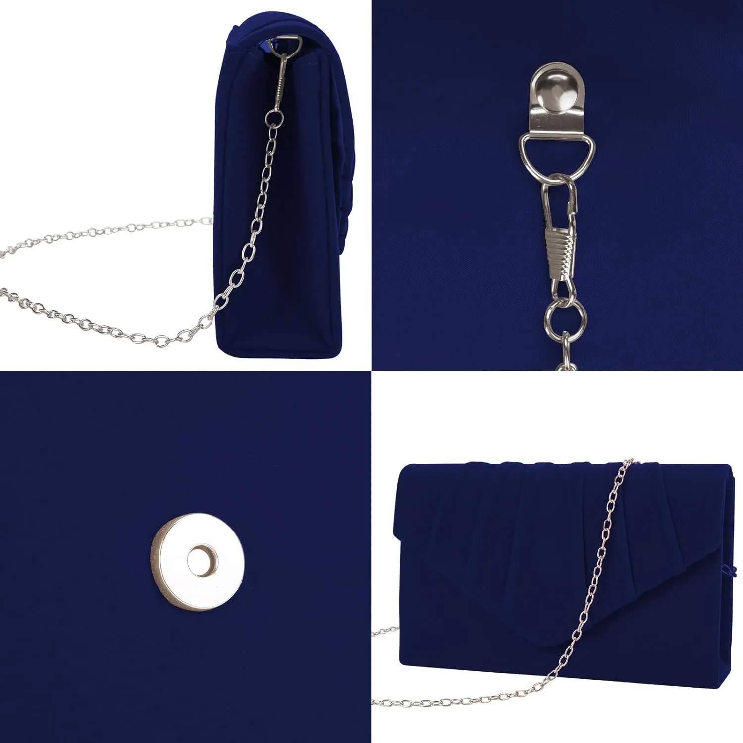Clutch Purses for Women Evening Bag Faux Suede Formal Party Wedding Cocktail Prom