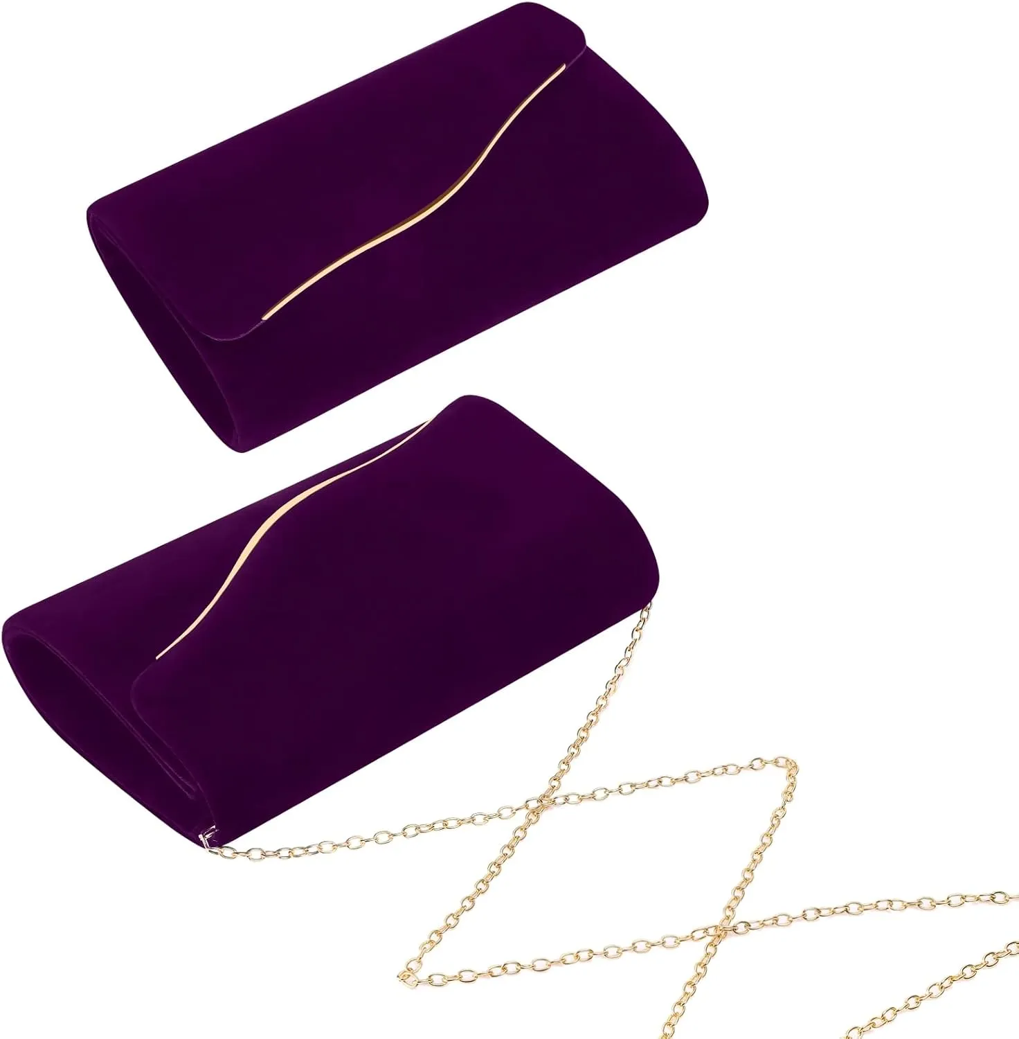 Clutch Purses for Women Evening Bag Faux Suede Formal Party Wedding Cocktail Prom