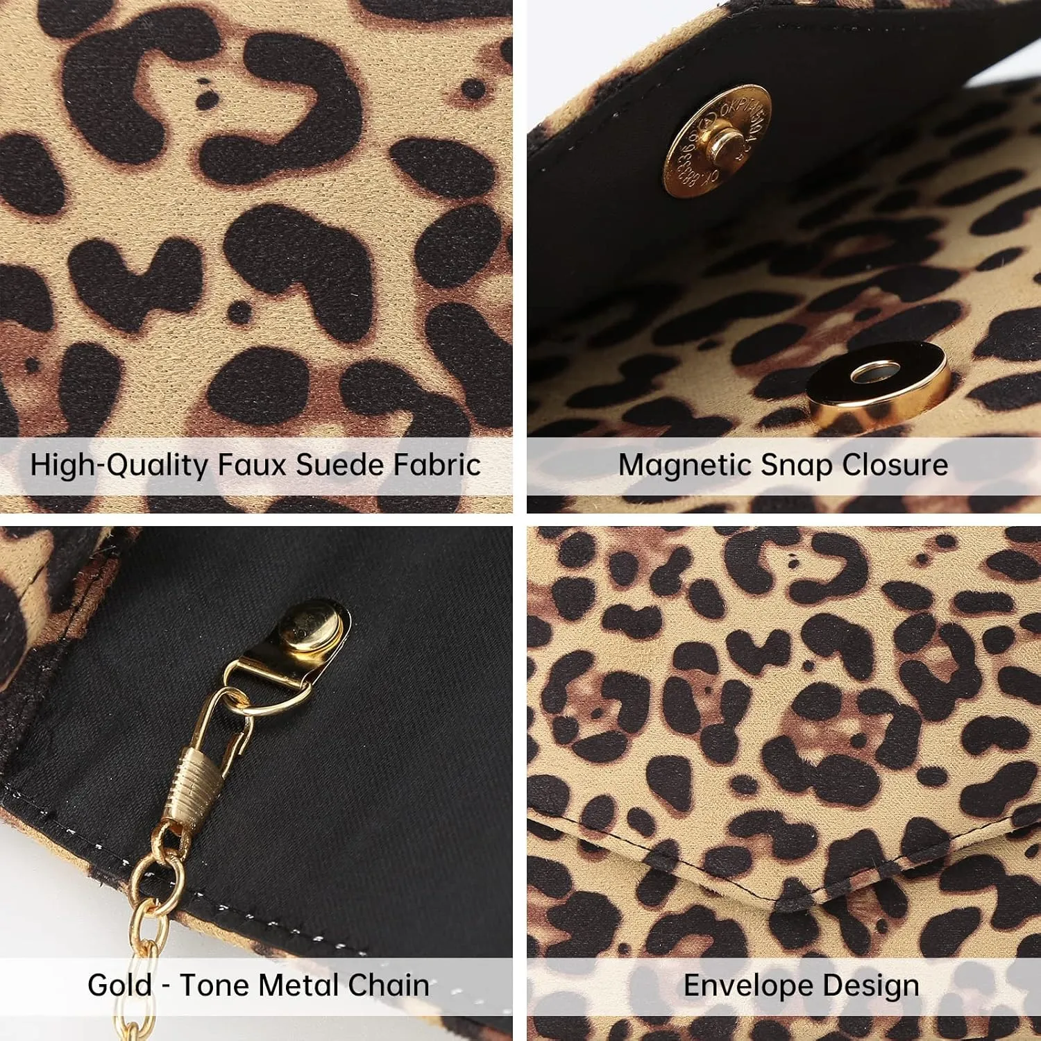 Clutch Purses for Women Evening Bag Faux Suede Formal Party Wedding Cocktail Prom