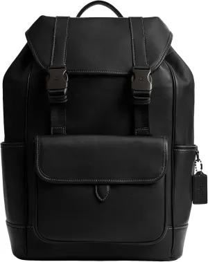 Coach League Flap Backpack, Black