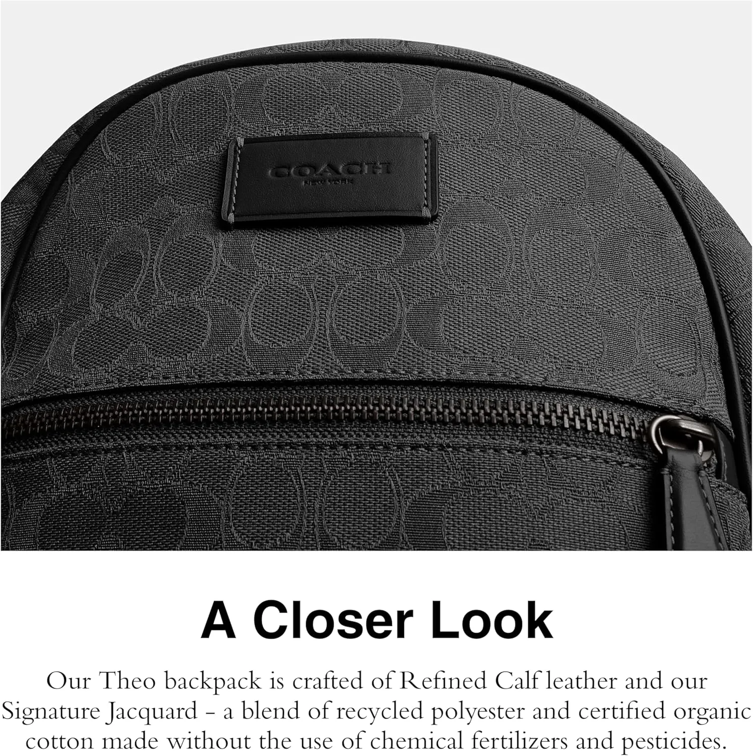 Coach Men's Theo Backpack in Signature Jacquard, Black, One Size