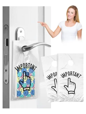 Colarr 1000 Pcs Door Hanger Bags with Cut out Hole 6 x 12 Inch Clear Plastic Poly Bags for Doorknob, Newspaper Hanging Supplies, Business Flyer, Newspaper, Merchandise