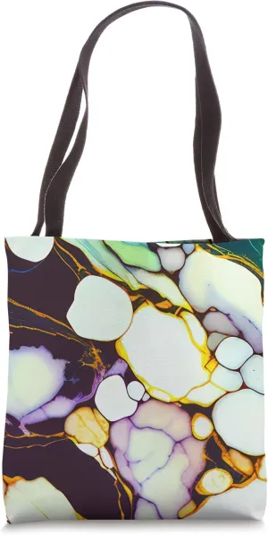 Colorful White Black Chic Abstract Modern Aesthetic Tote Bag