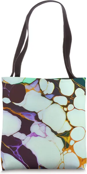 Colorful White Black Chic Abstract Modern Aesthetic Tote Bag
