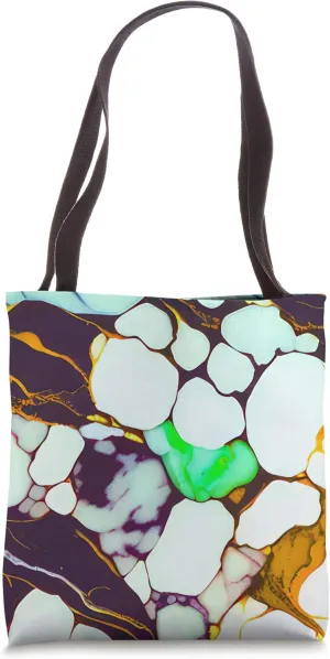Colorful White Black Chic Abstract Modern Aesthetic Tote Bag