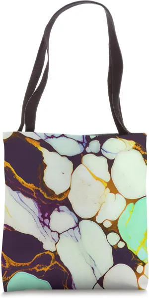 Colorful White Black Chic Abstract Modern Aesthetic Tote Bag