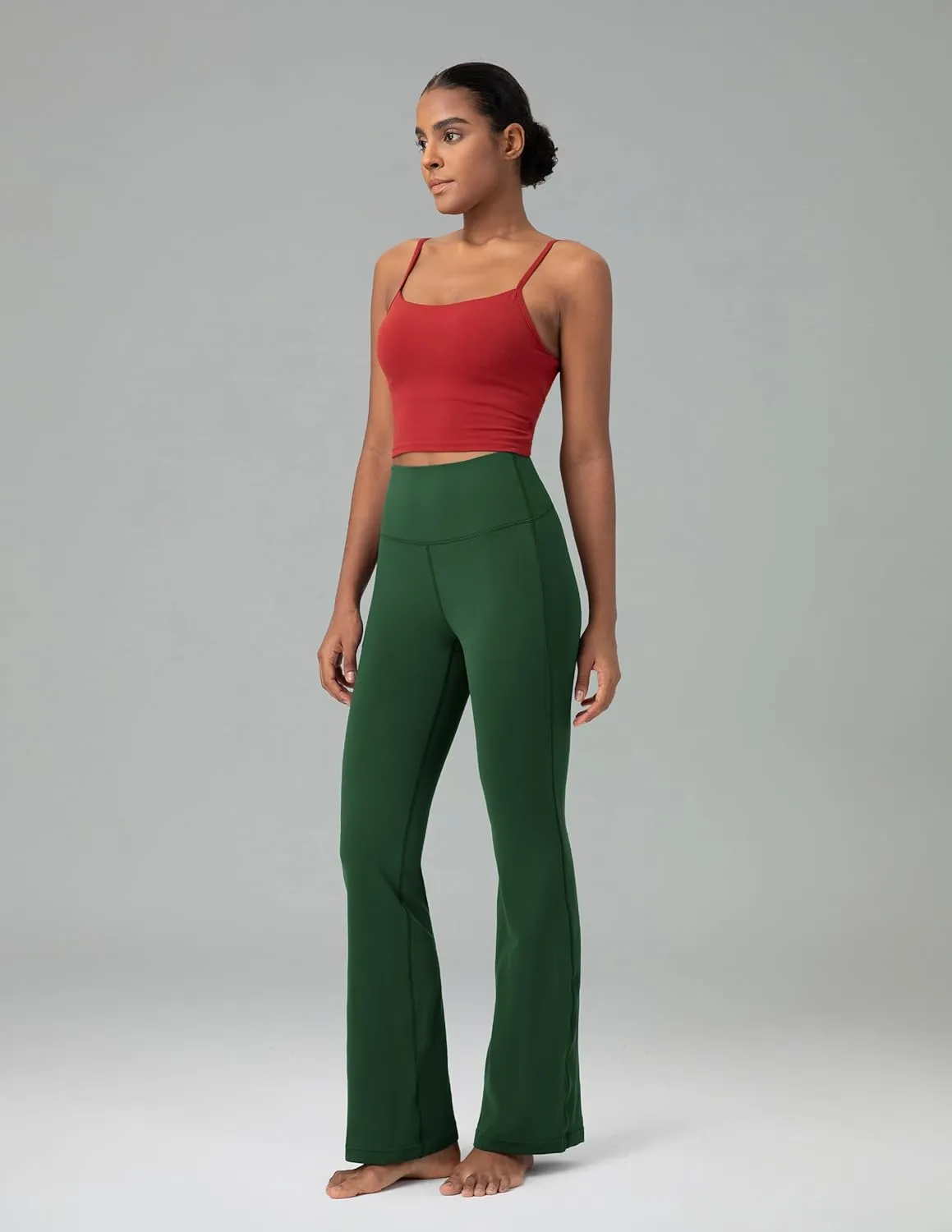 Colorfulkoala Women's Dreamlux Workout Flare Leggings High Waisted Wide Leg Bootcut Yoga Pants 29.5" / 31.5" Inseam