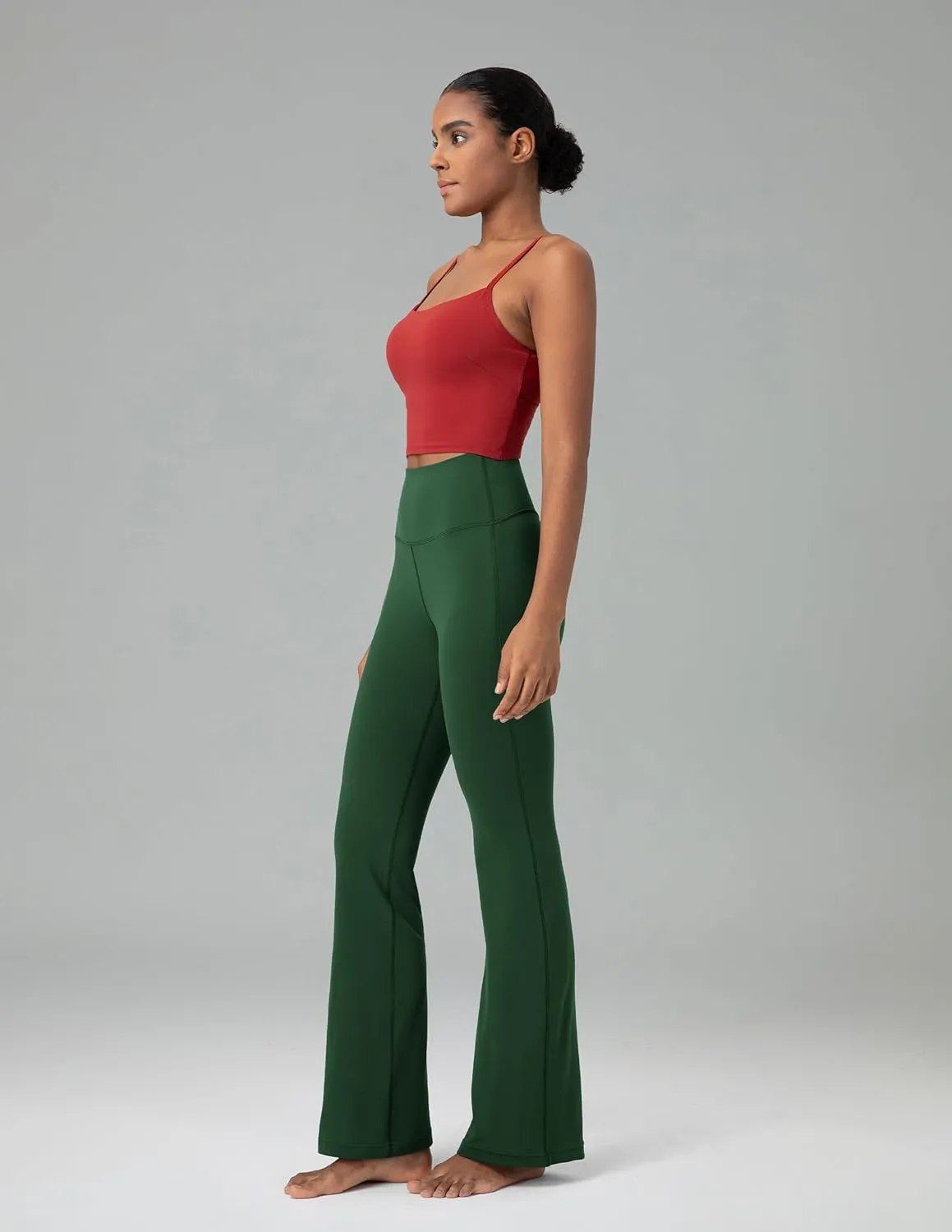 Colorfulkoala Women's Dreamlux Workout Flare Leggings High Waisted Wide Leg Bootcut Yoga Pants 29.5" / 31.5" Inseam