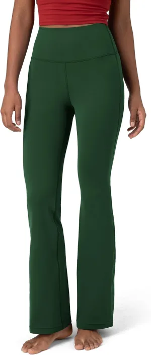 Colorfulkoala Women's Dreamlux Workout Flare Leggings High Waisted Wide Leg Bootcut Yoga Pants 29.5" / 31.5" Inseam