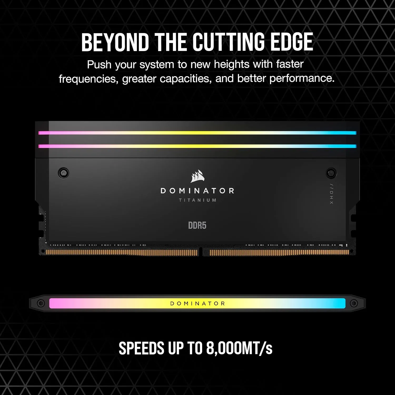 CORSAIR Dominator Titanium RGB DDR5 RAM 32GB (2x16GB) DDR5 7000MHz CL34 Intel XMP iCUE Compatible Computer Memory - Black (CMP32GX5M2X7000C34)