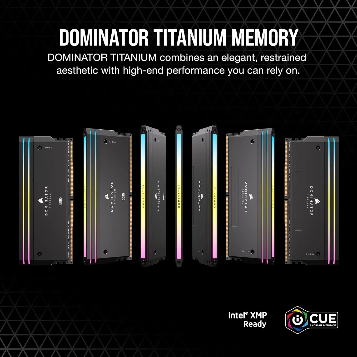 CORSAIR Dominator Titanium RGB DDR5 RAM 32GB (2x16GB) DDR5 7000MHz CL34 Intel XMP iCUE Compatible Computer Memory - Black (CMP32GX5M2X7000C34)