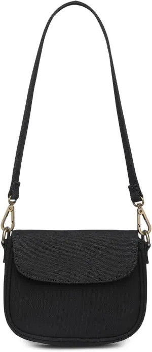cotton canvas Magnetic buttons Crossbody bag with removable long and short shoulder strap