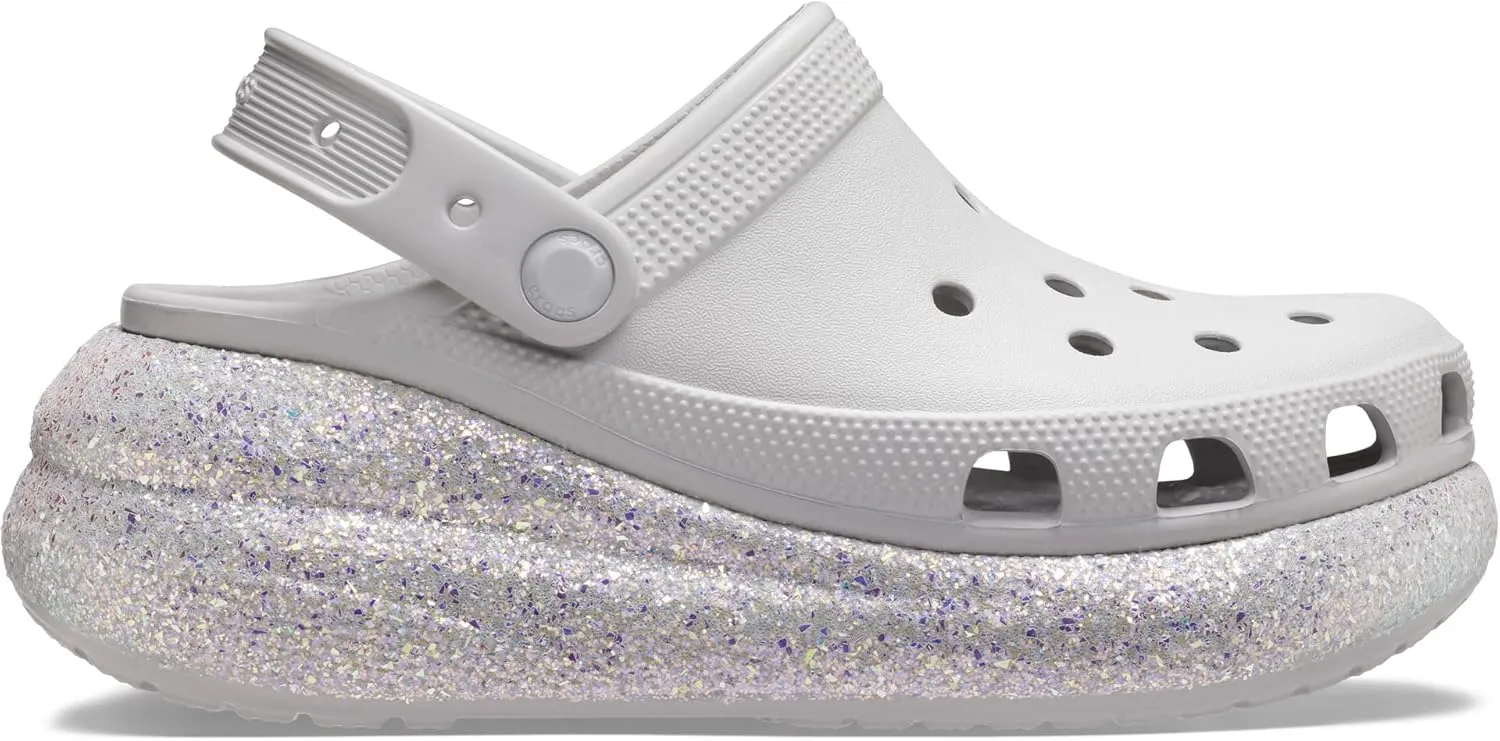 Crocs Classic Crush Clog Seasonal Graphics for Women - Sparkling Wedge Heels, Gorgeous and Comfortable Clogs