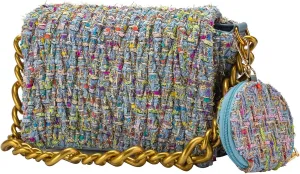 Crossbody Bags for Women Quilted Top Handle Handbags Shoulder Bag with Chain Trendy Clutch Ladies Purses Evening Bags