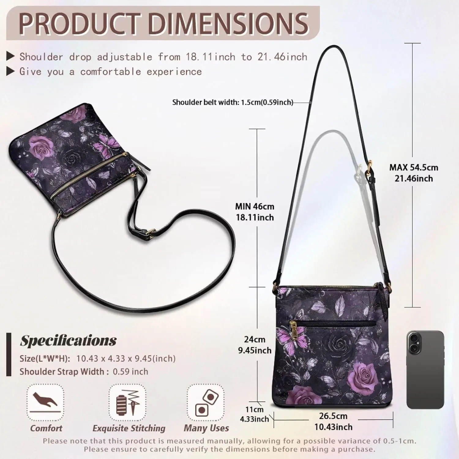 Crossbody Bags for Women Trendy Travel Stylish Handbag Tote with Strap Leather Shoulder Purse