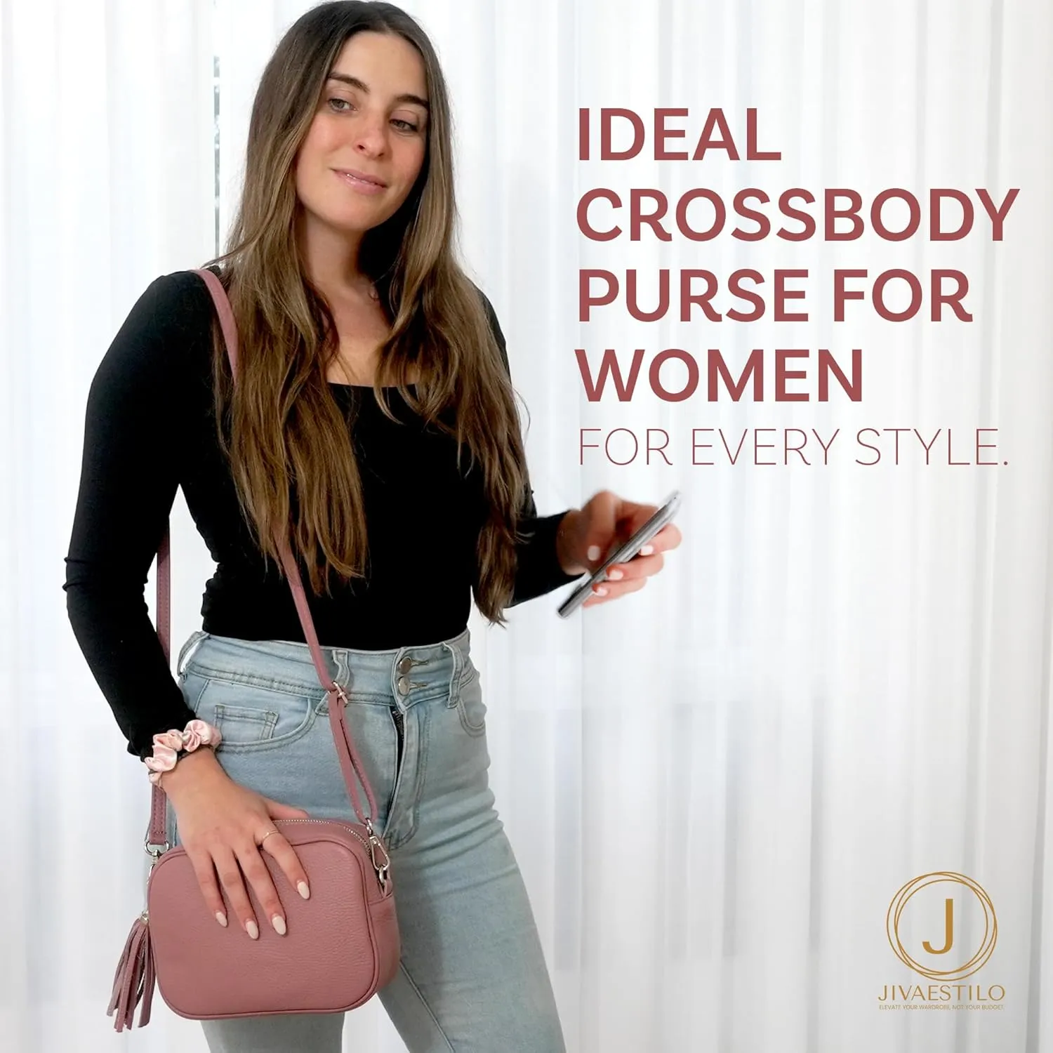 Crossbody Purse for Women - Leather, Trendy Womens Cross Body Bags, Genuine Leather Crossbody Purses