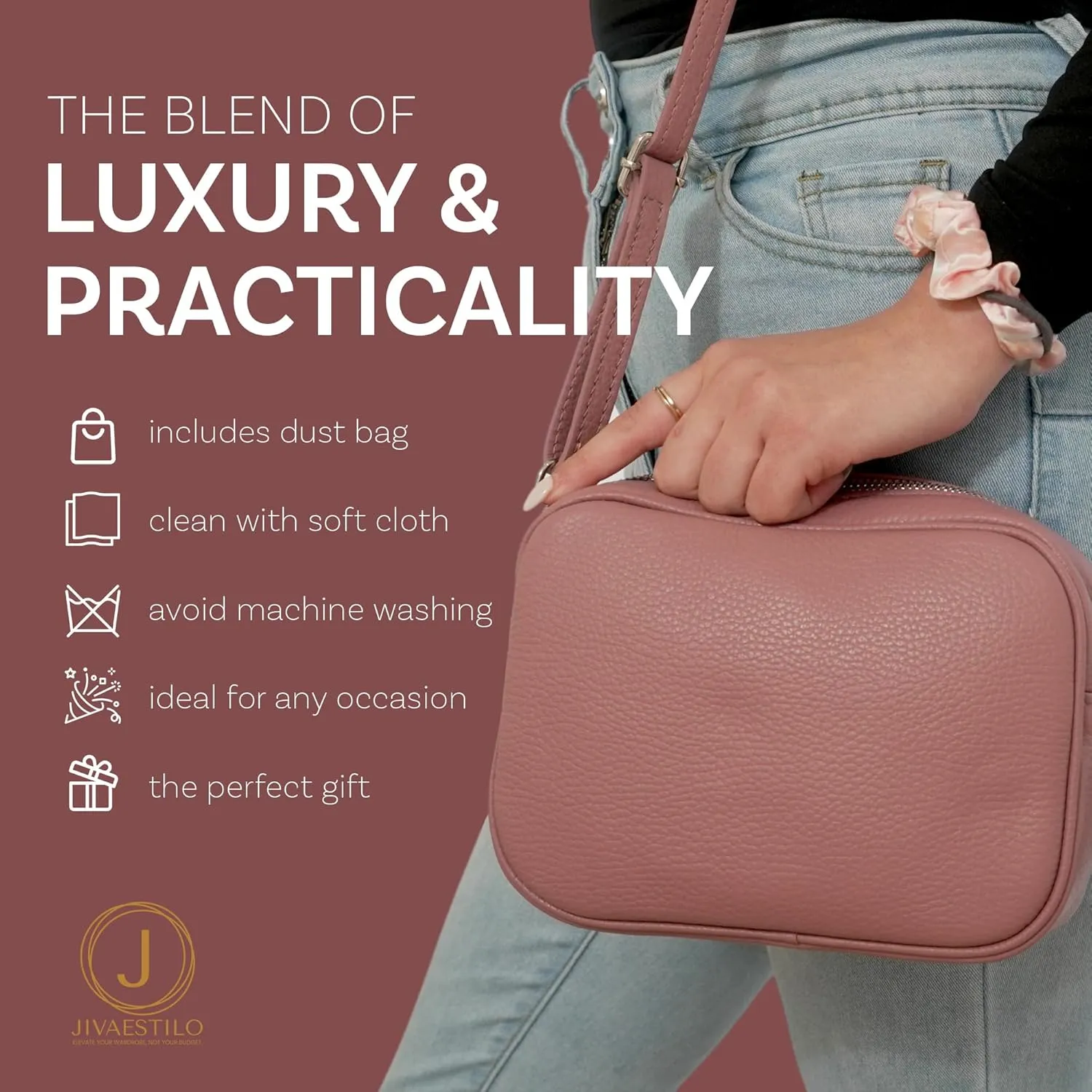 Crossbody Purse for Women - Leather, Trendy Womens Cross Body Bags, Genuine Leather Crossbody Purses