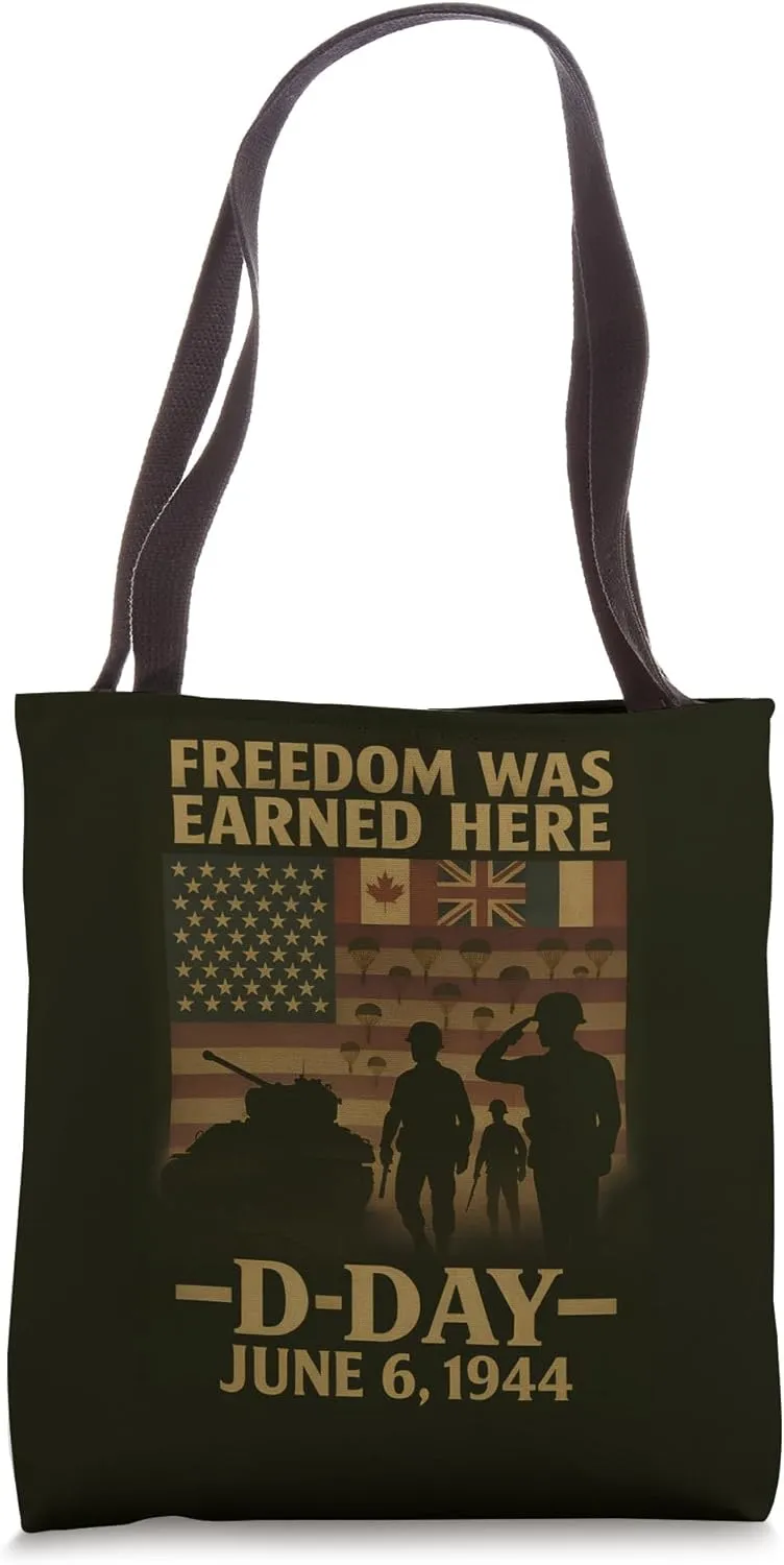 D-Day 81st anniversary 1944-2025 Veteran Remembrance Tribute Tote Bag