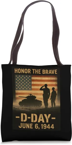 D-Day 81st anniversary 1944-2025 Veteran Remembrance Tribute Tote Bag