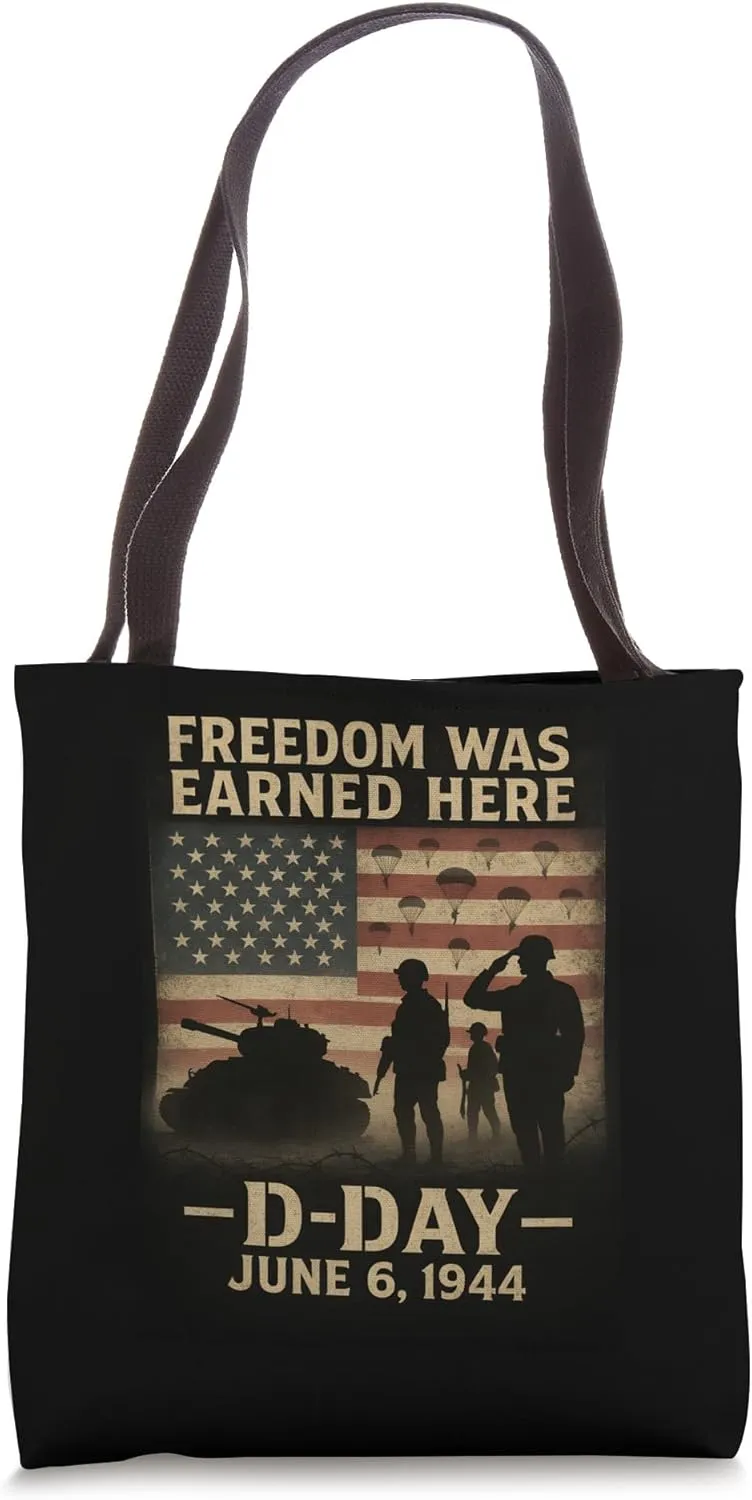 D-Day 81st anniversary 1944-2025 Veteran Remembrance Tribute Tote Bag