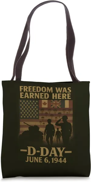 D-Day 81st anniversary 1944-2025 Veteran Remembrance Tribute Tote Bag