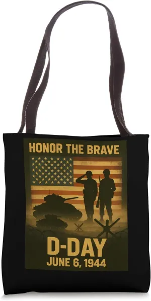 D-Day 81st anniversary 1944-2025 Veteran Remembrance Tribute Tote Bag