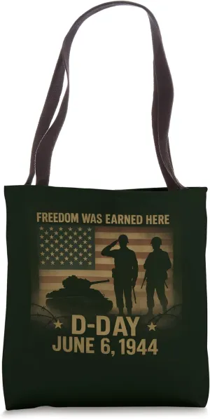 D-Day 81st anniversary 1944-2025 Veteran Remembrance Tribute Tote Bag
