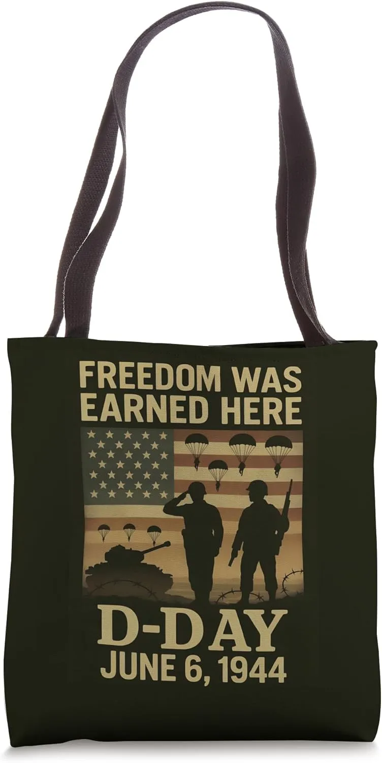 D-Day 81st Anniversary Normandy 1944 Landing Veteran Tribute Tote Bag