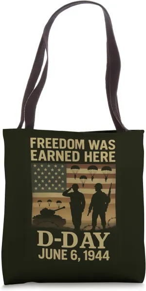D-Day 81st Anniversary Normandy 1944 Landing Veteran Tribute Tote Bag