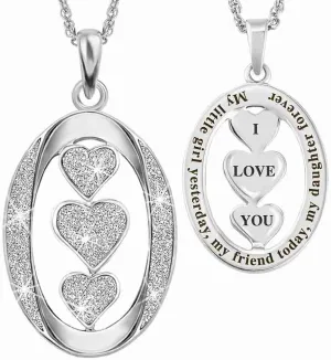 Danbury Mint Birthstone Daughter Necklace | Birthstone Daughter Pendants | I Love You Sentiment | #1136-0013