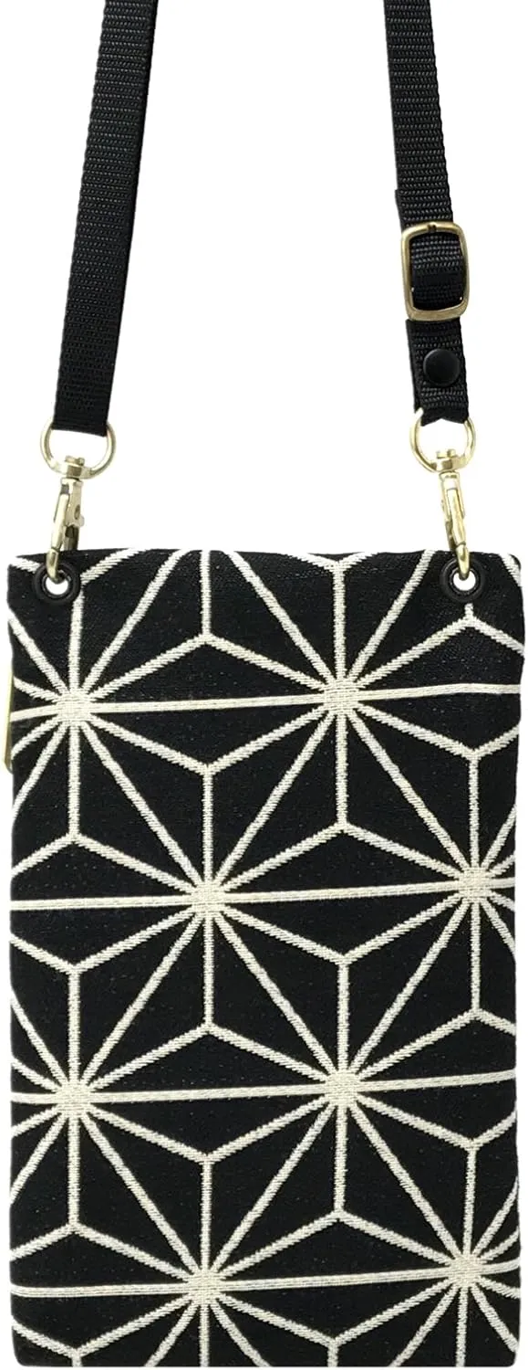 Danny K. Women's Tapestry Crossbody Cell Phone or Passport Purse, Handmade in USA