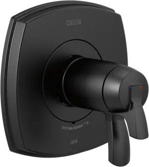 DELTA FAUCET T17T076-BL 17 Thermostatic Valve Only Trim Only, Matte Black