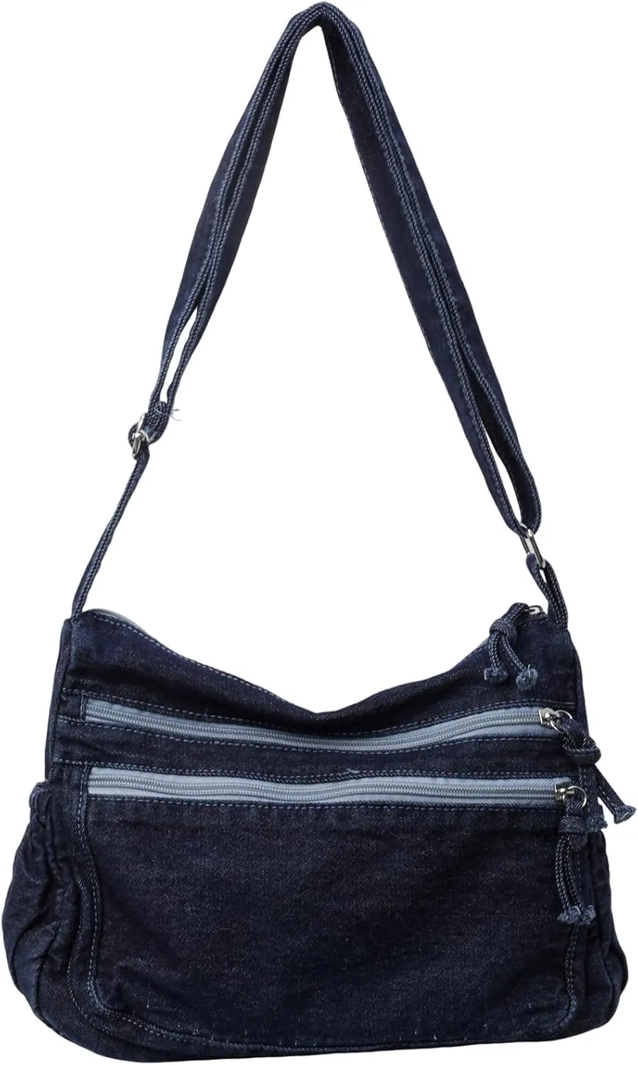 Denim Purses for Women,Canvas Crossbody Bag Purses Men Shoulder Bag Tote Bag with Pockets Handbags Casual Lightweight