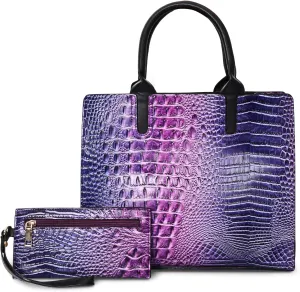 Designer Tote Handbags Ladies Top Handle Purses Satchel Bags For Women'S Shoulder Handbags Set 2pcs