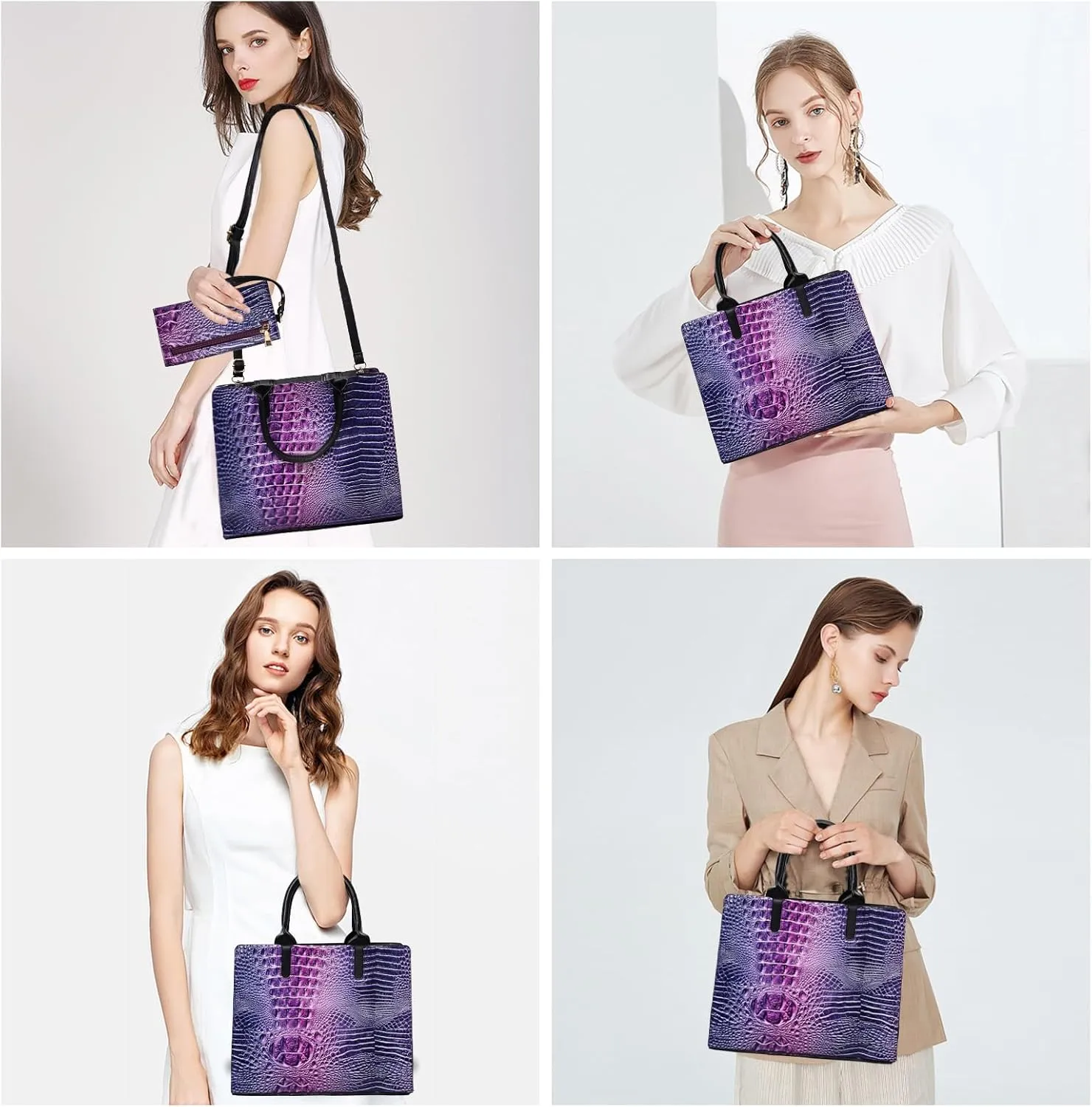 Designer Tote Handbags Ladies Top Handle Purses Satchel Bags For Women'S Shoulder Handbags Set 2pcs