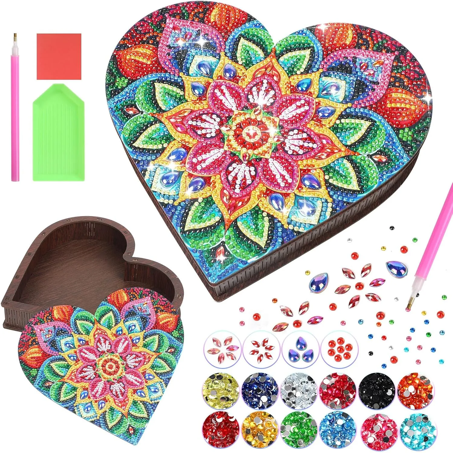 Diakud Gifts for 6 7 8 9 10 11 12 Year Old Girls, Diamond Art Kits Arts and Crafts for Kids Ages 8-12 Toys for Girls 10-12 Years Old Jewellery Box Teenage Girl Age 8-10 Birthday Gift Ideas