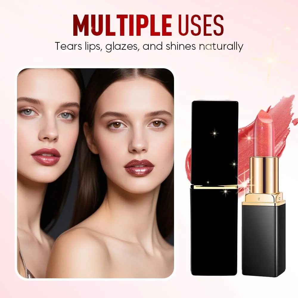 Diamond Glitter Lipstick, 2025 New Diamond Lip Gloss Waterproof Non-Stick Lip Gloss,Long-Lasting with Sparkling Finish Hydrating Lip Stains (#4 #5, One Size)