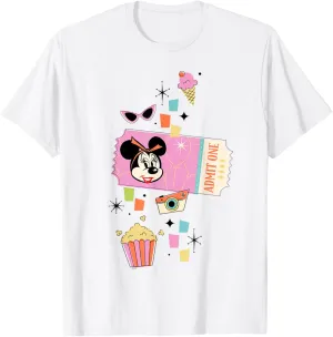 Disney Minnie Mouse Disneyland Celebration Retro Park Ticket T-Shirt