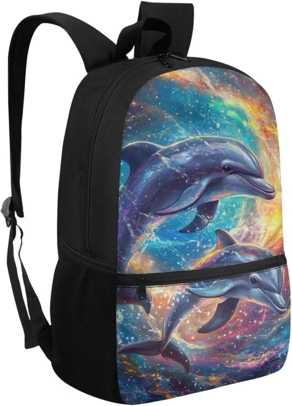 Dolphin Boys Backpack 10-12 Years Old Travel Primary School Students Knapsack Satchel Large Capacity Daypack Bags with Front Zipper Pocket