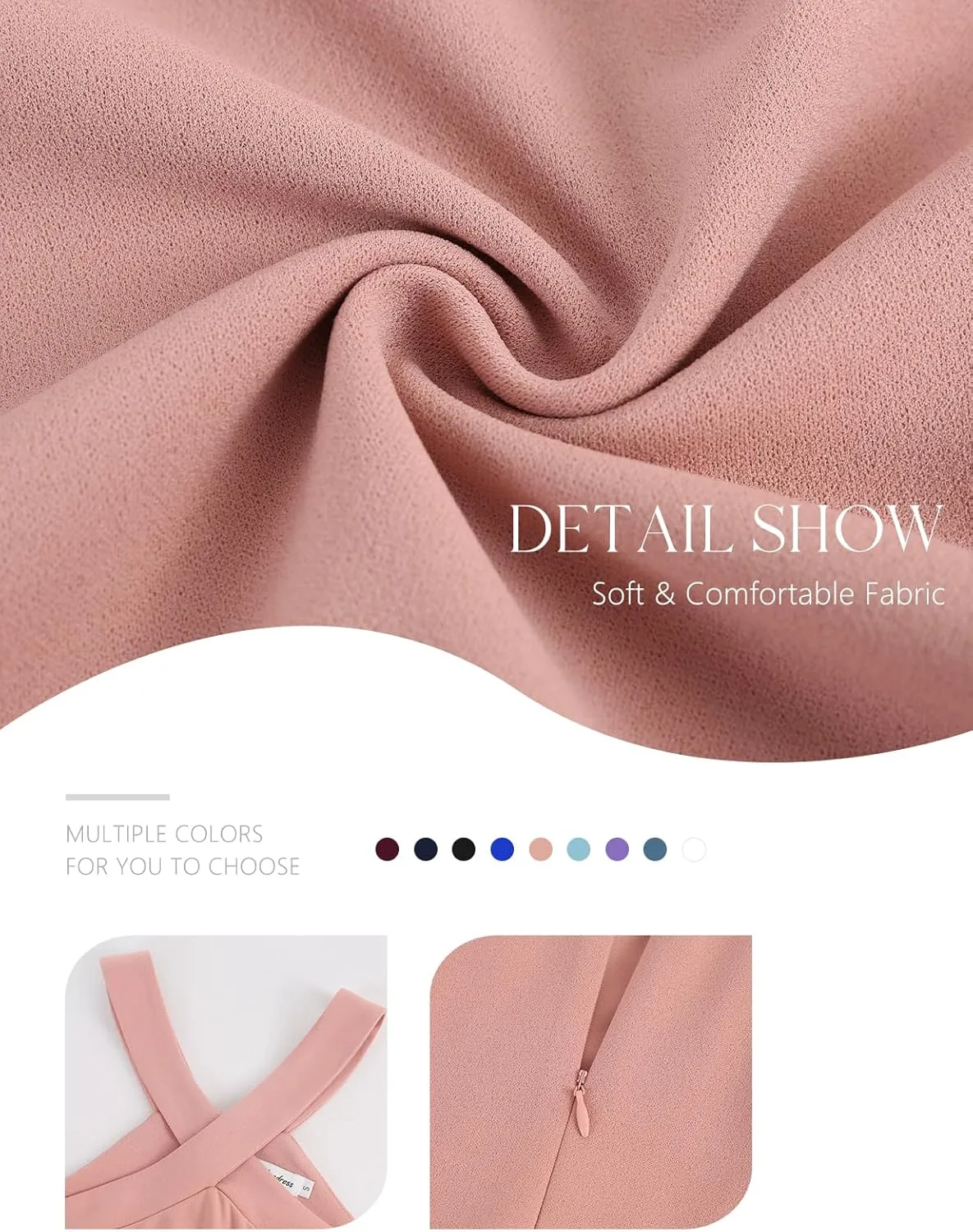 DRESSTELLS Women Cocktail Formal Dresses 2025 Summer Wedding Guest Halter High Low Party Dress