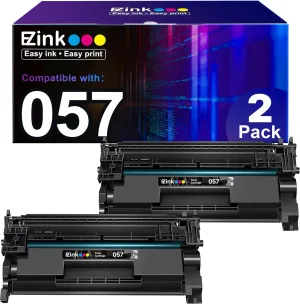 E-Z Ink 057 Toner Cartridges (with Chip) Replacement for Canon 057 Toner Cartridge CRG-057 057H Work with ImageCLASS MF445dw MF448dw LBP226dw LBP227dw LBP228dw MF449dw MF445 Printer (Black, 2-Pack)