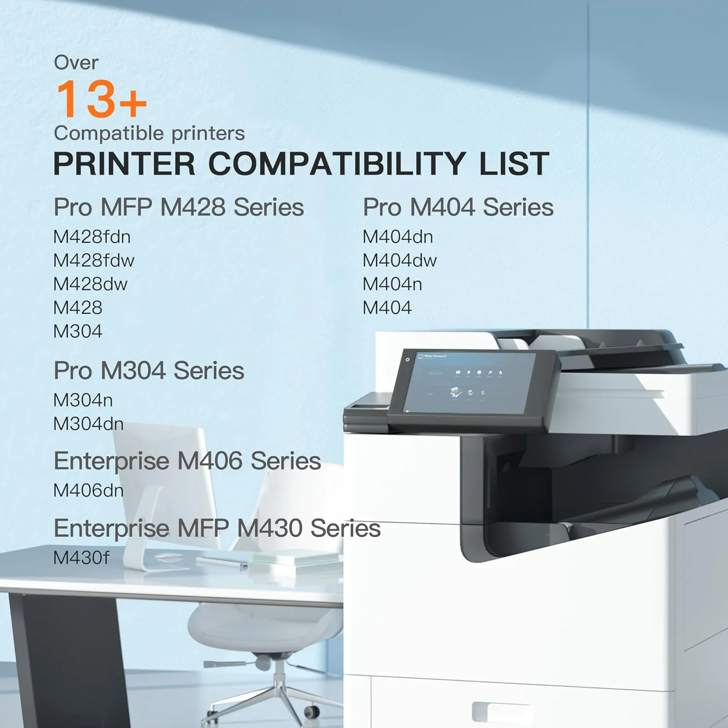 E-Z Ink 58X CF258X Compatible Replacement for HP 58X CF258X 58A CF258A Toner Cartridge Black with Laserjet MFP M428fdw M428fdn M428dw M404 M428 Pro M404n M404dn M404dw Printer(2 Black with Chip)