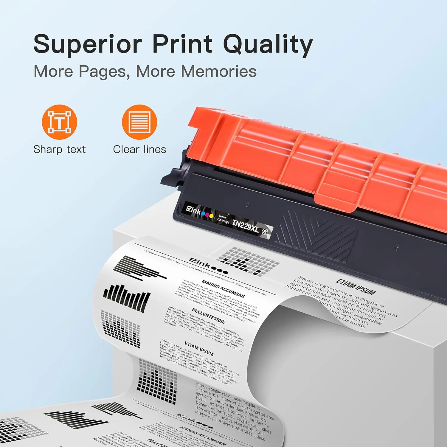 E-Z Ink Compatible TN229XL Toner Cartridges Replacement for Brother TN229XL TN-229XL TN229 XL to use with MFC-L3720CDW MFC-L3780CDW HL-L3220CDW HL-L3280CDW HL-L3300CDW Printer (TN229XLBK/C/M/Y-4 Pack)