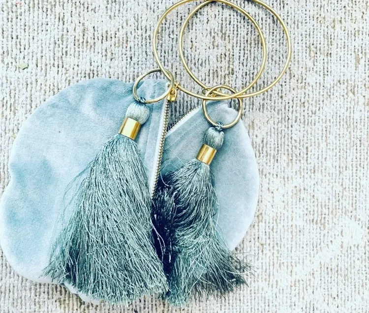 EADIE: VELVET BANGLE BAGS