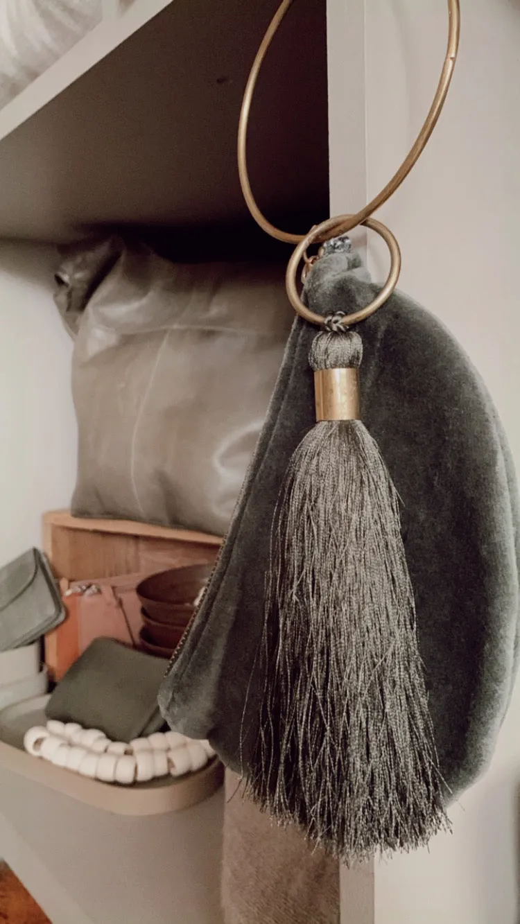 EADIE: VELVET BANGLE BAGS