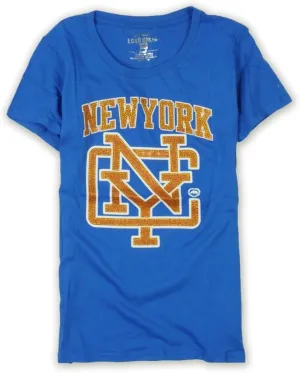 Ecko Unltd. Womens Crew Nk Bling Graphic T-Shirt, Blue, X-Small