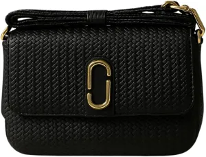 Elegant Black Crossbody Bag – Gold Clasp | Chic Everyday Shoulder Bag
