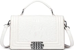 Eslcorri Crossbody Purses for Women Small Shoulder Bags Vintage Snake Print Satchel Handbag Designer Ladies Evening Bag