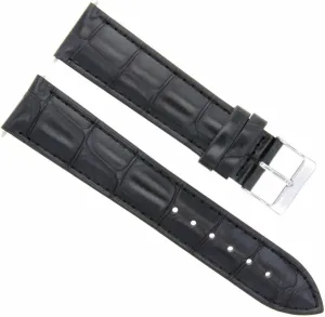 Ewatchparts 18mm Italian Leather Watch Band Strap Compatible With Men's Movado Black